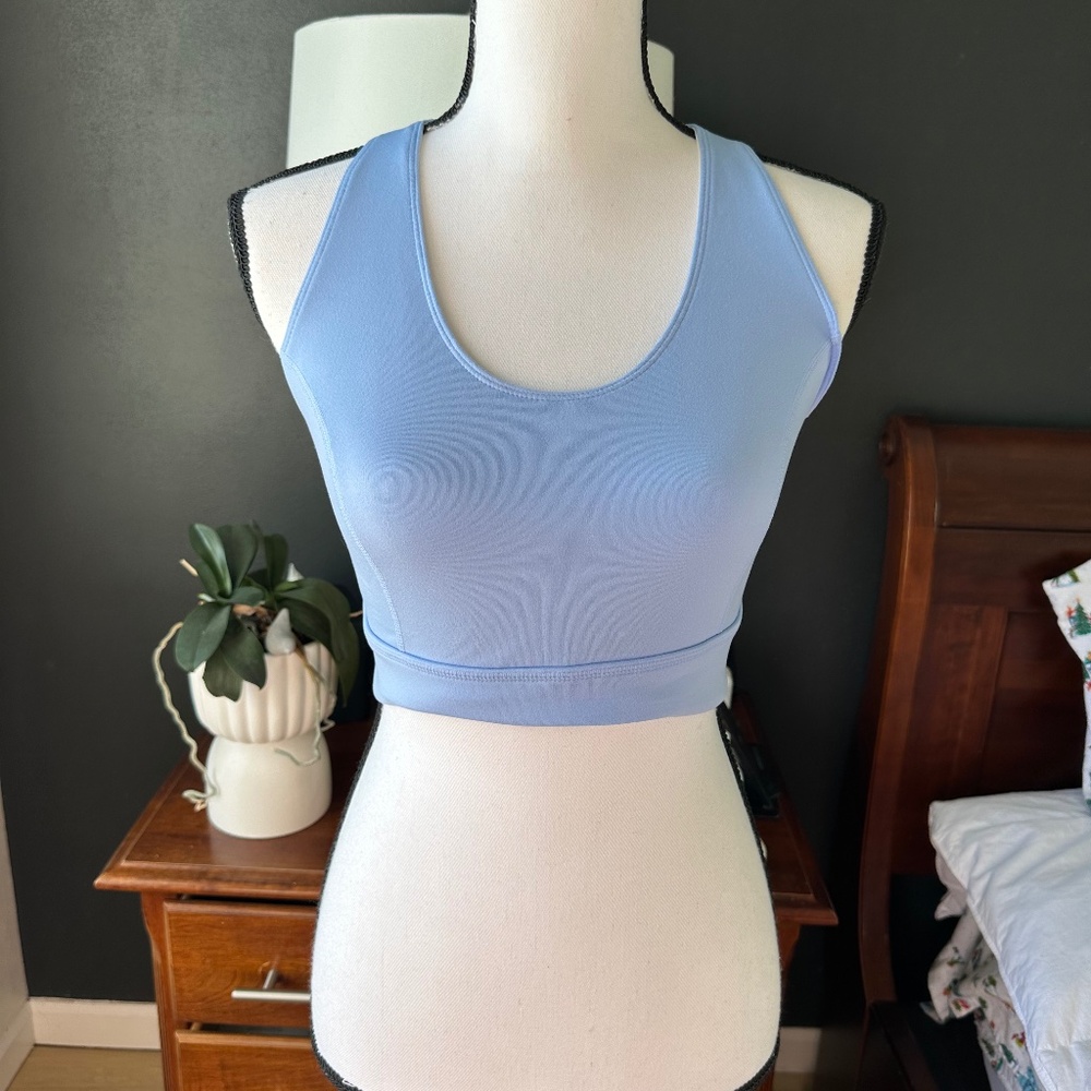 Light Blue FP Movement Free People Sports Bra with strappy back - Sz M